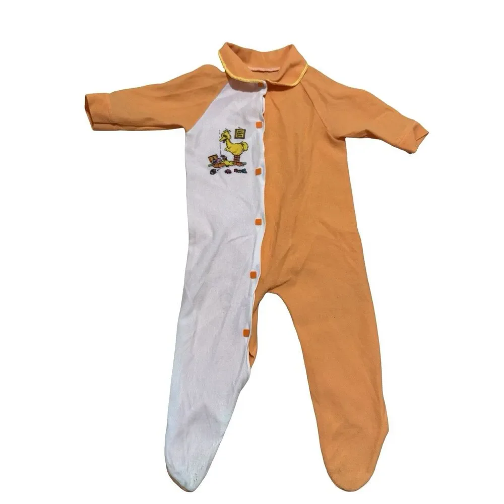 Vintage Sesame Street Bundle Bert Overalls Big Bird One Piece Socks 70s 80s